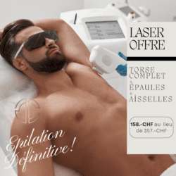 Dépilation, torse, ventre, épaules et aisselles