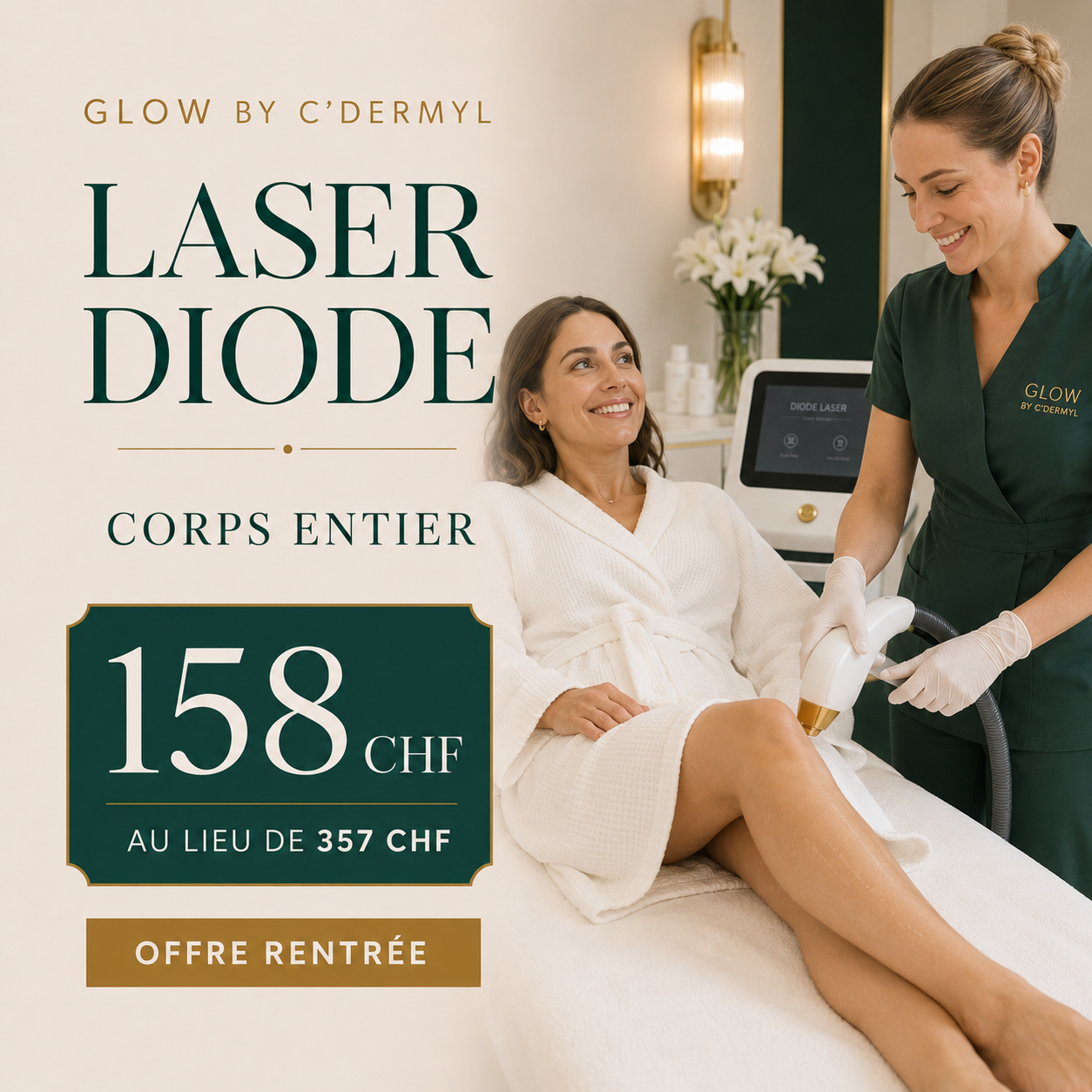 OFFRE CORPS ENTIER AU LASER 158.-CHF